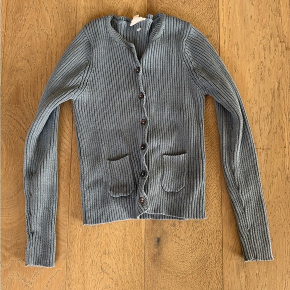 Mini Boden Sparkle Cardigan Blue Size 7-8 - Picture 1 of 3